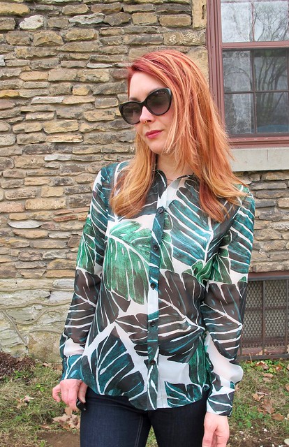 Polyester Chiffon Archer Shirt / Sprout Patterns