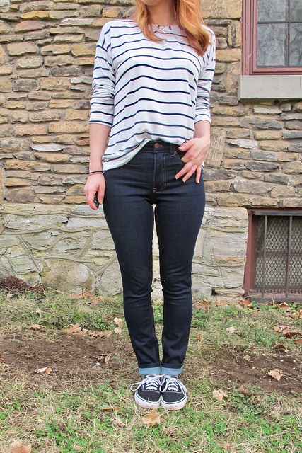 Ginger Jeans made with Robert Kaufman Denim