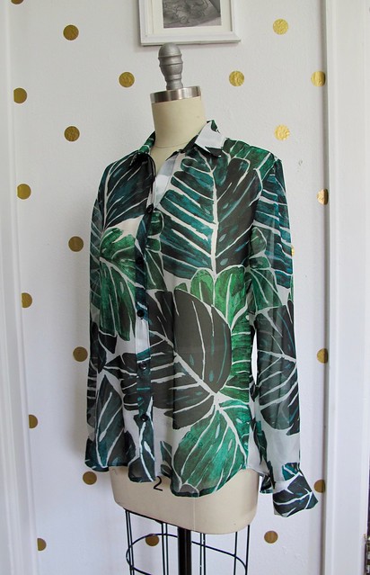 Polyester Chiffon Archer Shirt / Sprout Patterns