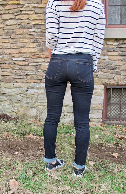 Ginger Jeans made with Robert Kaufman Denim