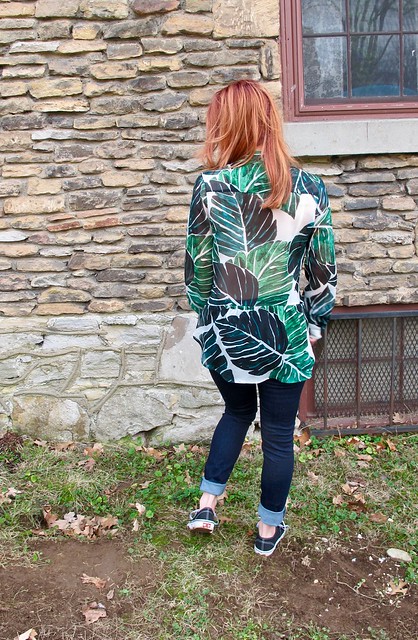 Polyester Chiffon Archer Shirt / Sprout Patterns