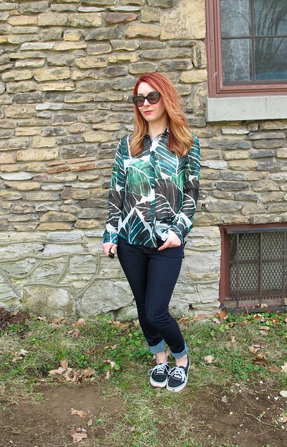 Polyester Chiffon Archer Shirt / Sprout Patterns