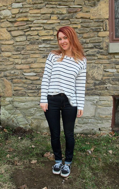 Ginger Jeans made with Robert Kaufman Denim