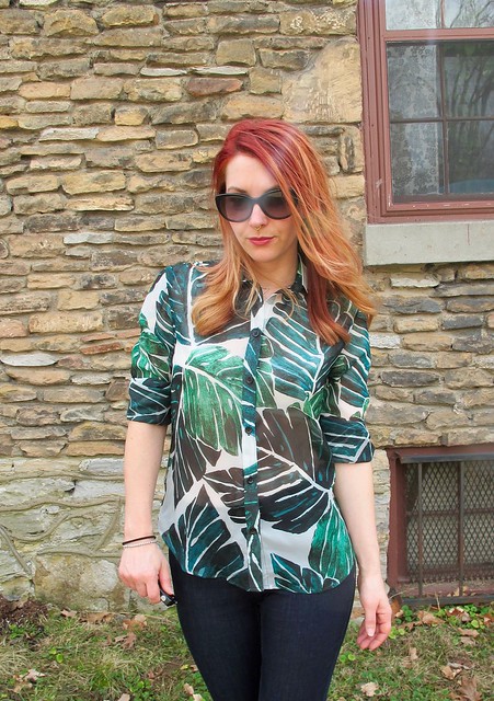Polyester Chiffon Archer Shirt / Sprout Patterns
