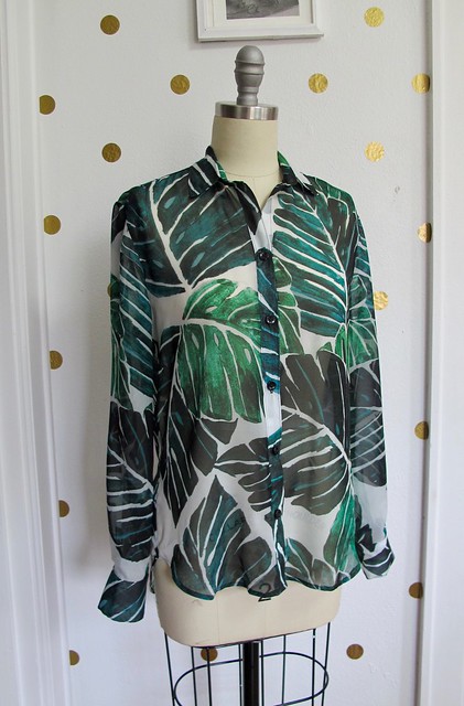 Polyester Chiffon Archer Shirt / Sprout Patterns