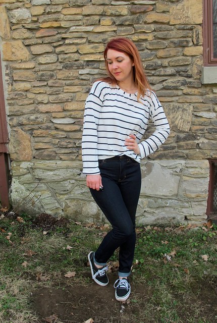 Ginger Jeans made with Robert Kaufman Denim