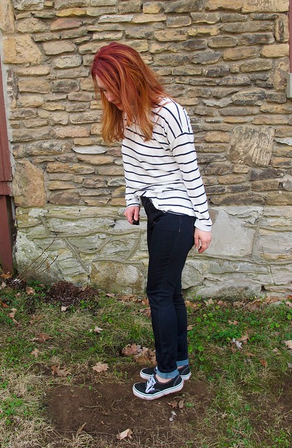 Ginger Jeans made with Robert Kaufman Denim