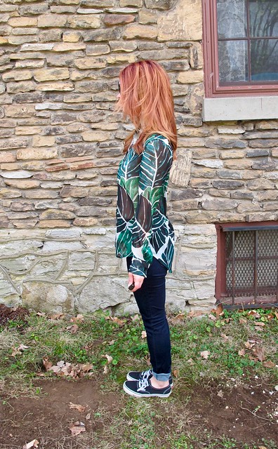 Polyester Chiffon Archer Shirt / Sprout Patterns