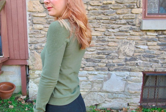 Sewaholic Fraser Sweatshirt made with stretch fleece from Mood Fabrics