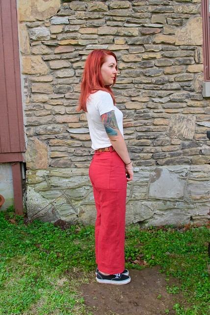 Red Linen Lander Pants