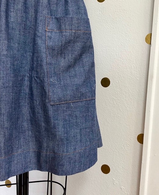 Deer & Doe Centaurée dress made with denim from Mood Fabrics