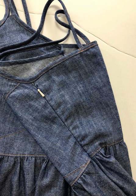 Deer & Doe Centaurée dress made with denim from Mood Fabrics