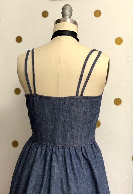 Deer & Doe Centaurée dress made with denim from Mood Fabrics