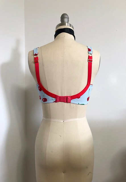 Boylston Bra made with Cherry Cotton Knit from Mood Fabrics