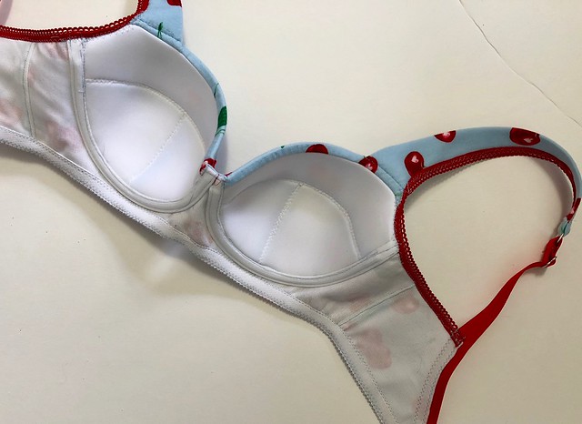 Boylston Bra made with Cherry Cotton Knit from Mood Fabrics