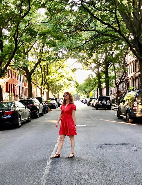 Coral Rayon Lawn Myosotis Dress