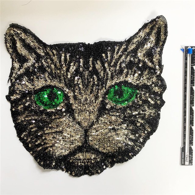 Sequin Cat Applique
