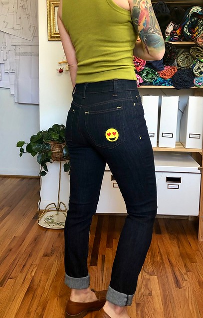 Heart on Ginger Jeans