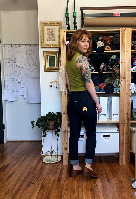 Heart on Ginger Jeans