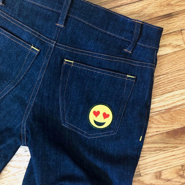 Heart on Ginger Jeans