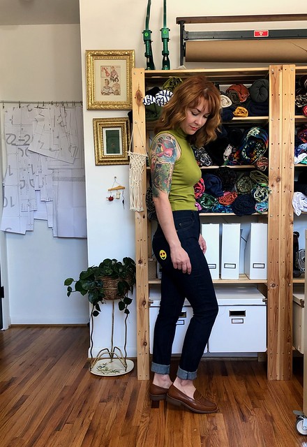 Heart on Ginger Jeans