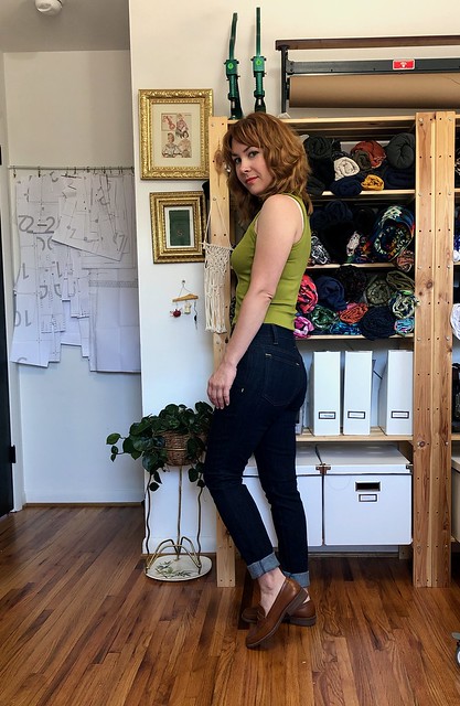 Heart on Ginger Jeans