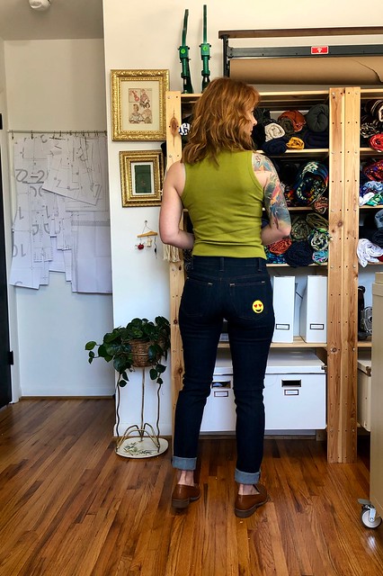 Heart on Ginger Jeans