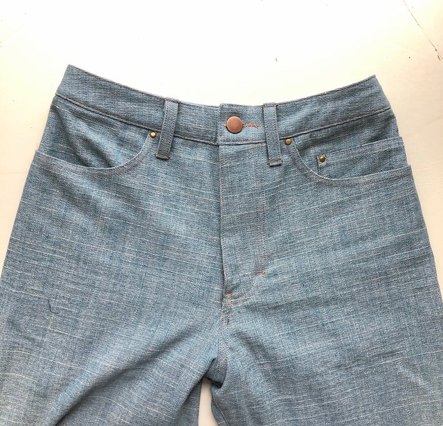 Vogue 2442 Calvin Klein Jeans made with Art Gallery Fabrics denim