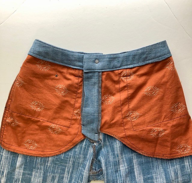 Vogue 2442 Calvin Klein Jeans made with Art Gallery Fabrics denim