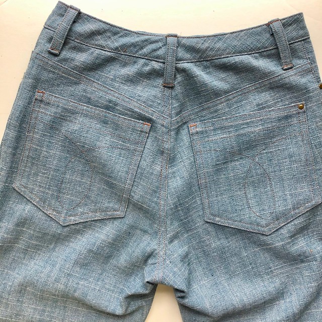 Vogue 2442 Calvin Klein Jeans made with Art Gallery Fabrics denim