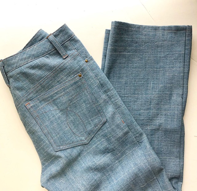 Vogue 2442 Calvin Klein Jeans made with Art Gallery Fabrics denim
