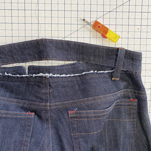 Jeans Alteration: Waistband